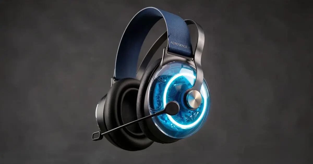 Aerosense H1 headset, studio shot